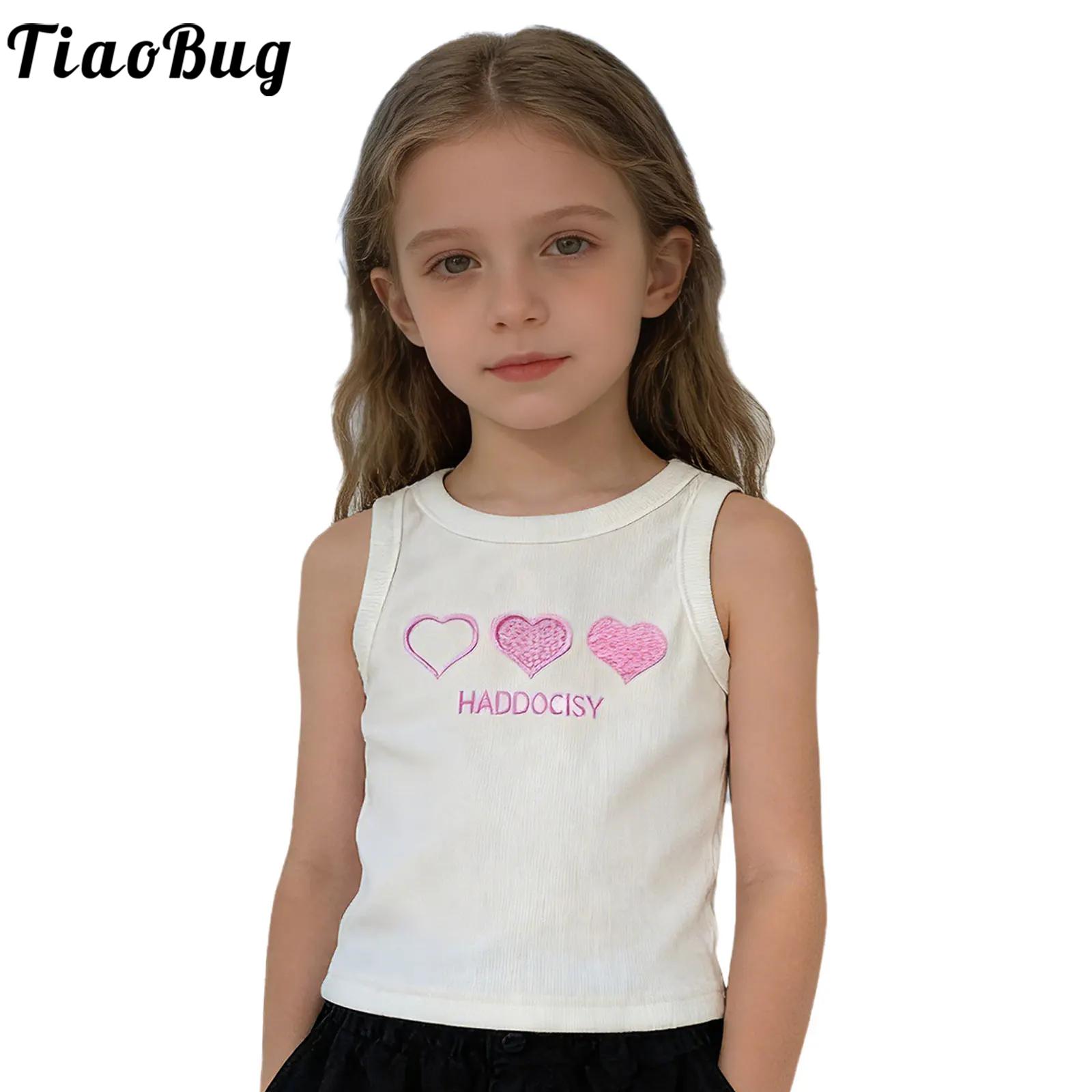 Tank Top Ribbed - Kids Girls Gym Fitness Exercise Vest
