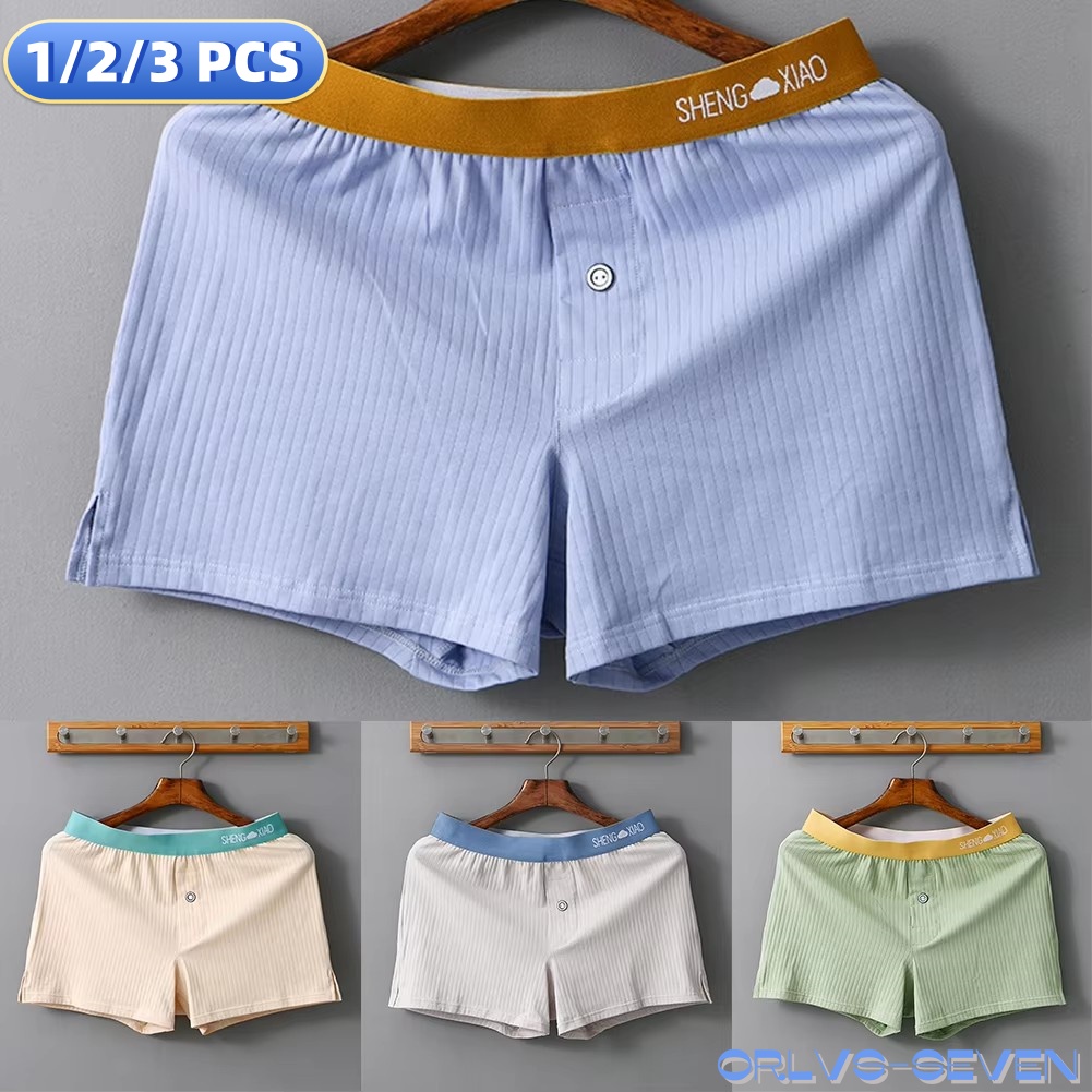 Boxer Brief Pack Cotton - 1/2/3 PCS Men's Panties Cotton Solid