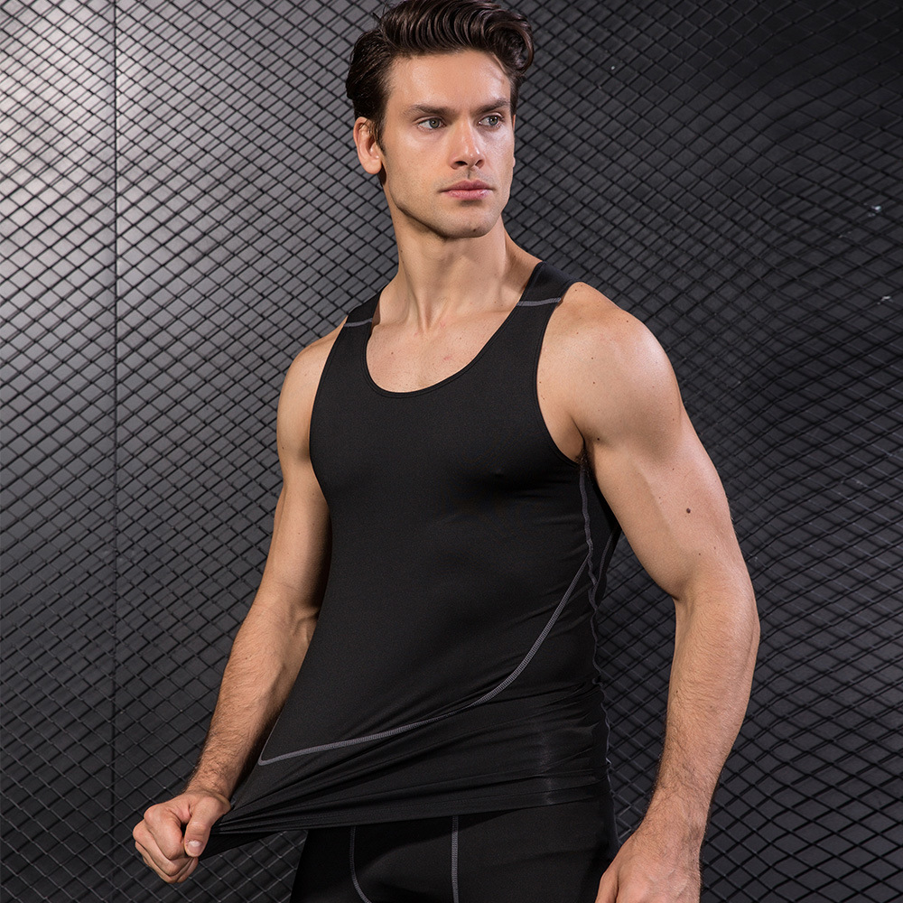 Men Black Sport Skinny Vest Ti - Base Layer Top ulasan dan harga