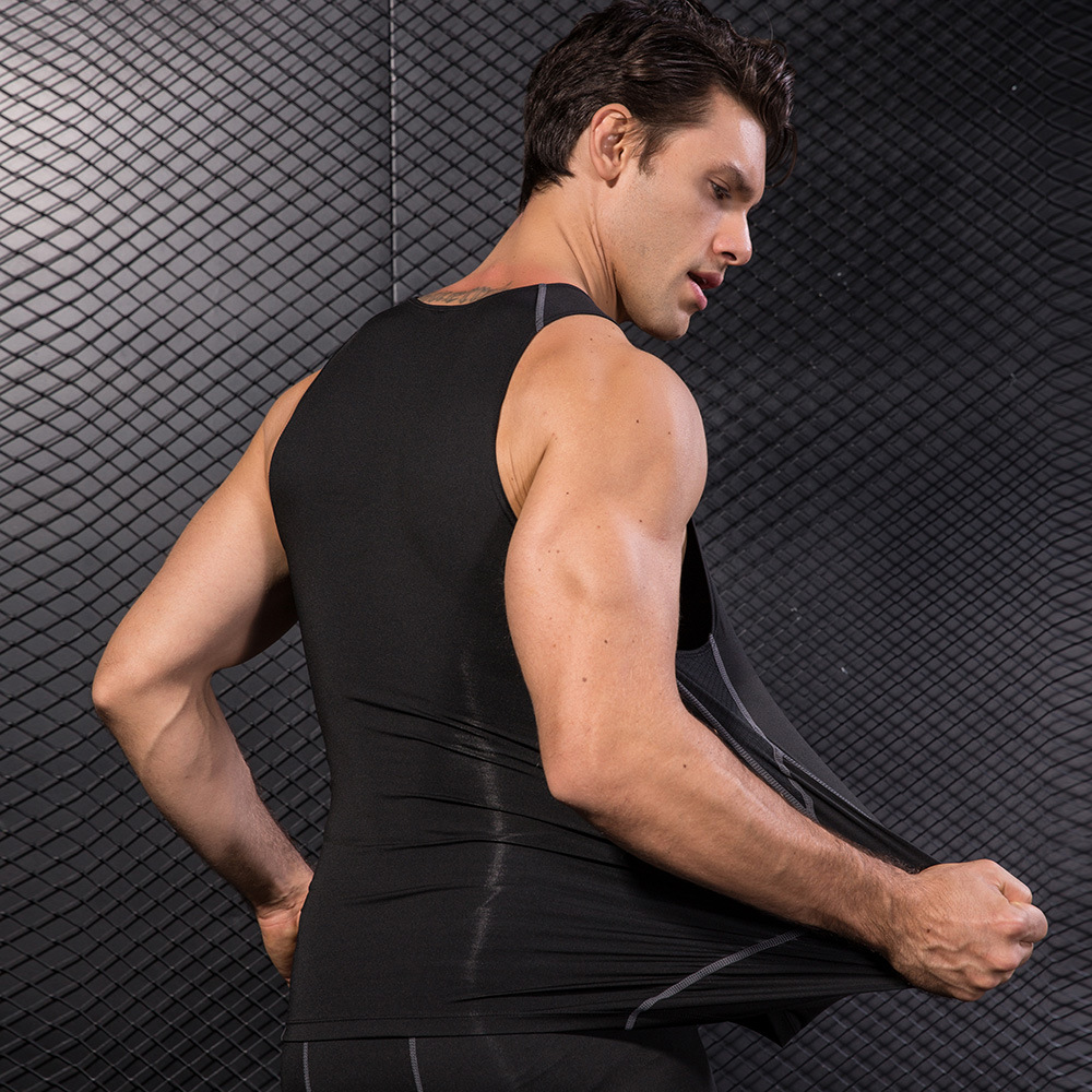 Men Black Sport Skinny Vest Ti - Base Layer Top ulasan dan harga