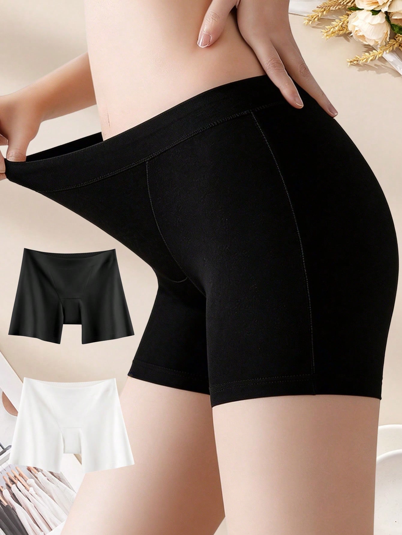 2PCS Cotton Safety Women's Sho - Boxer Brief Pack Cotton ulasan dan harga