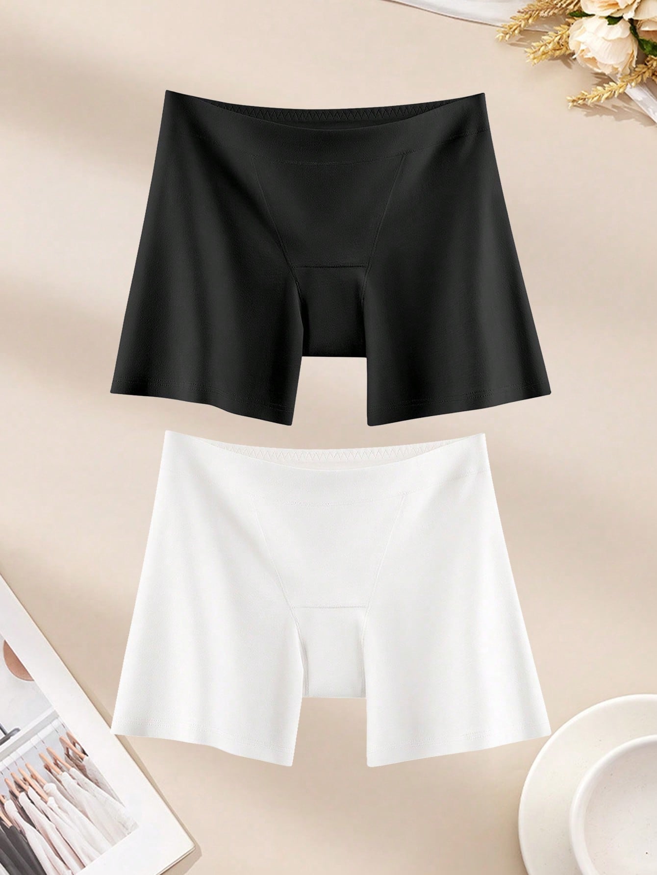 2PCS Cotton Safety Women's Sho - Boxer Brief Pack Cotton ulasan dan harga