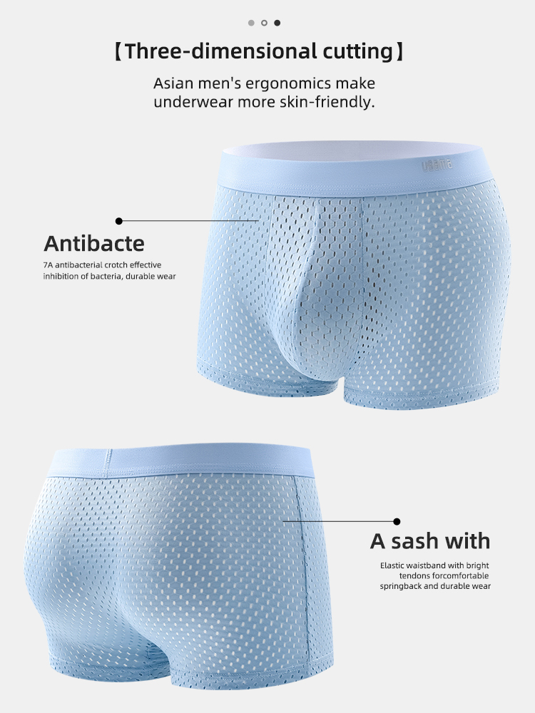 4pcs Men's Boxer Shorts Ice Si - Multi Pack Underwear ulasan dan harga