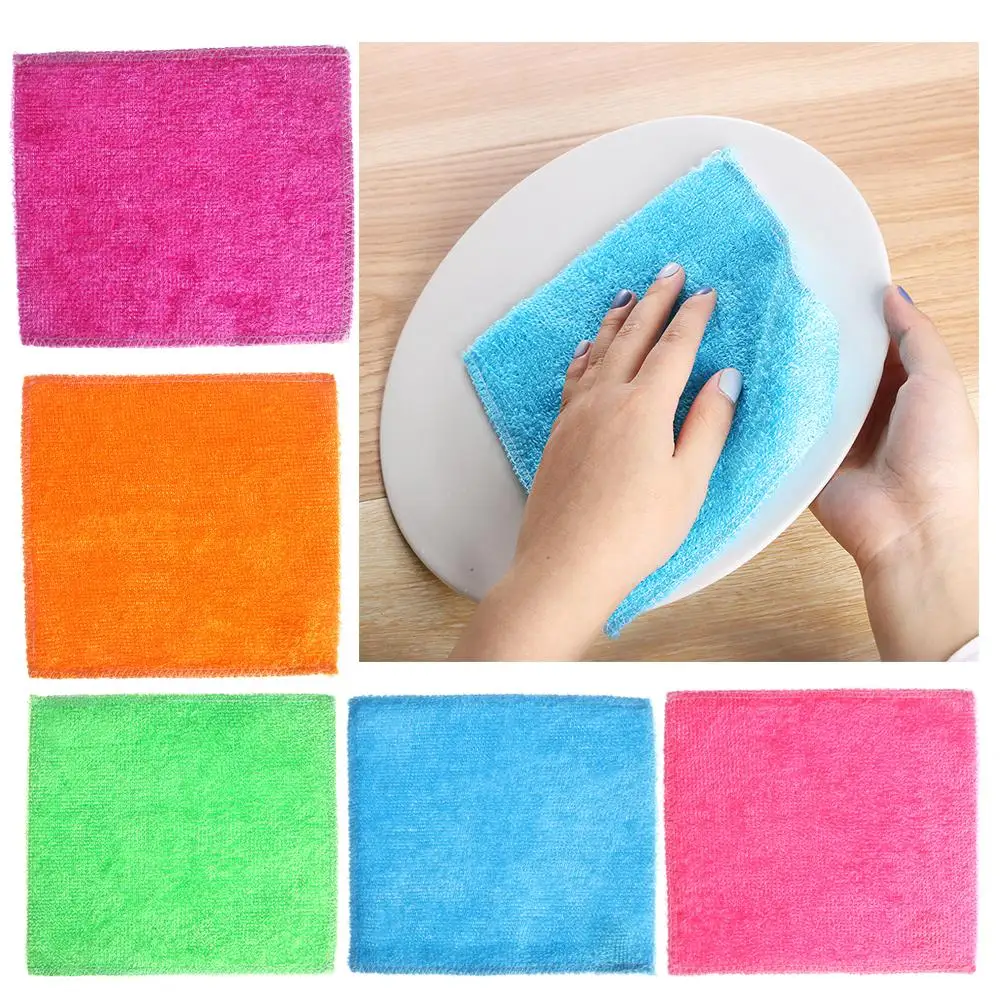 1/5PCS Cleaning Rags Anti-grea - Bamboo Fiber Trunk ulasan dan harga