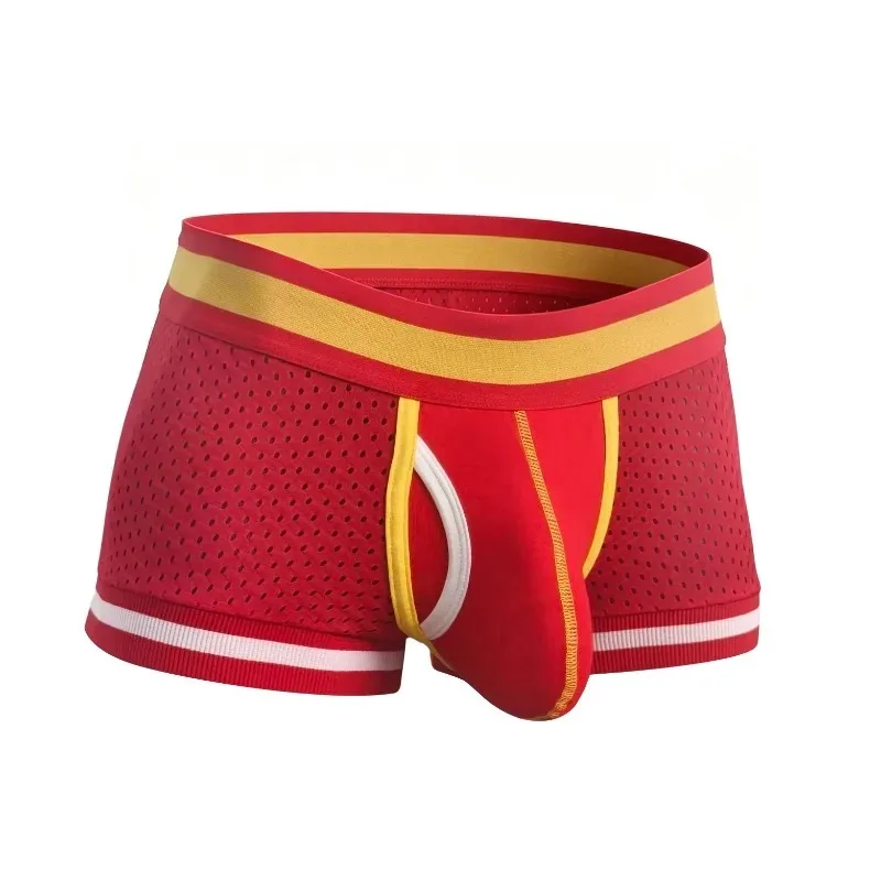 Summer Men Mesh Boxer Briefs U - Mesh Sport Boxer ulasan dan harga