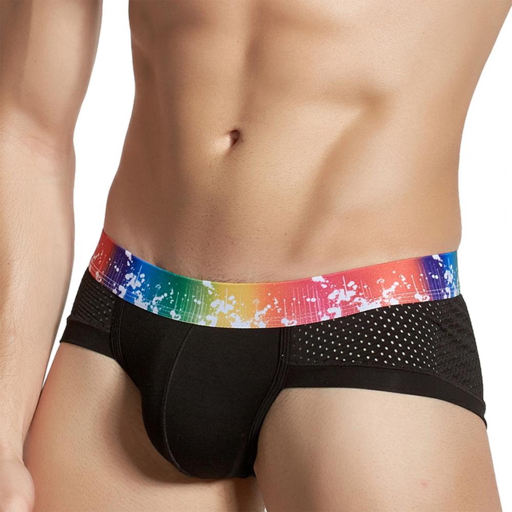 Men Briefs Soft Breathable Mes - Mesh Sport Boxer ulasan dan harga